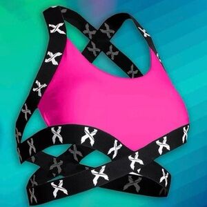 Sliced X Excision Pink Sports Bra